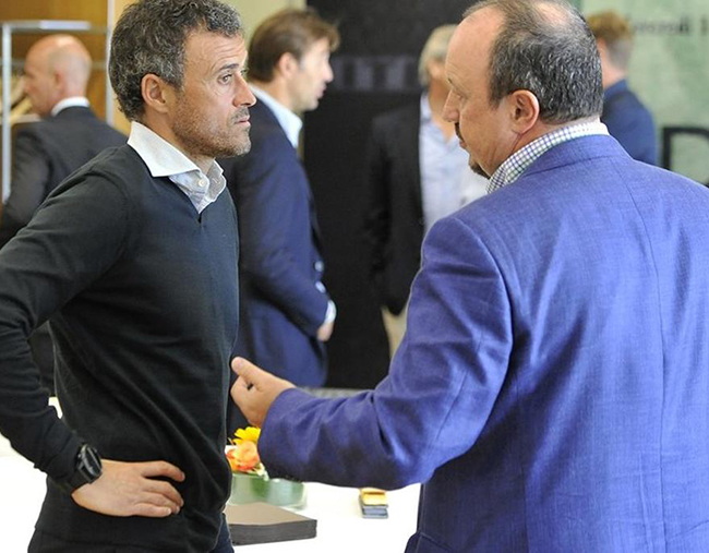 Amena platica de Rafa y Luis Enrique