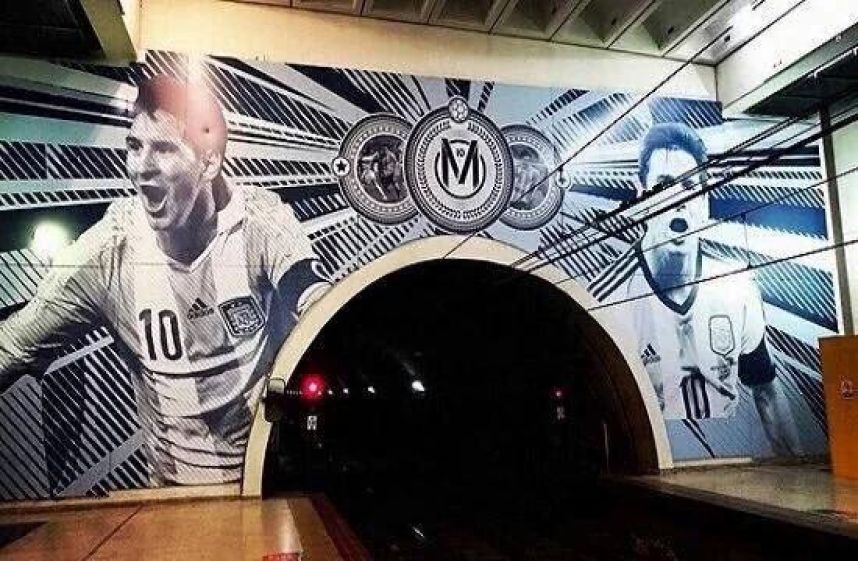 Argentina le realiza estación de tren a Lionel Messi