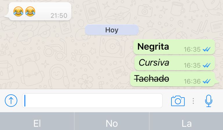 ¿Cómo poner negritas y cursivas en WhatsApp?