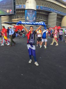 Andrea Átala, representó a Honduras en la final de la Champions