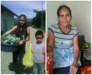 Estely Mejía y su madre.