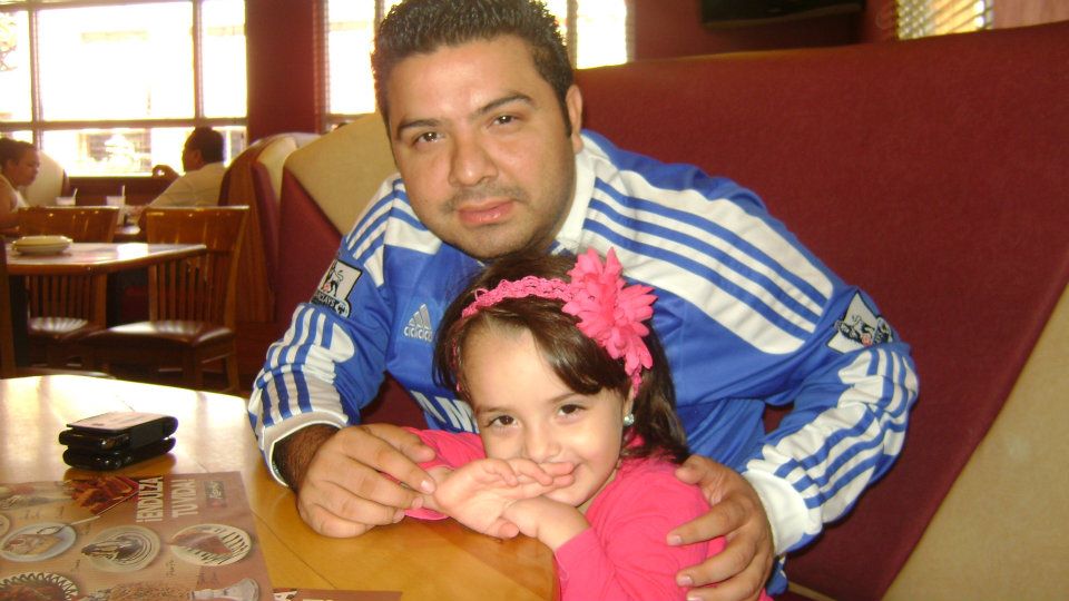 Roberto y su sobrina.
