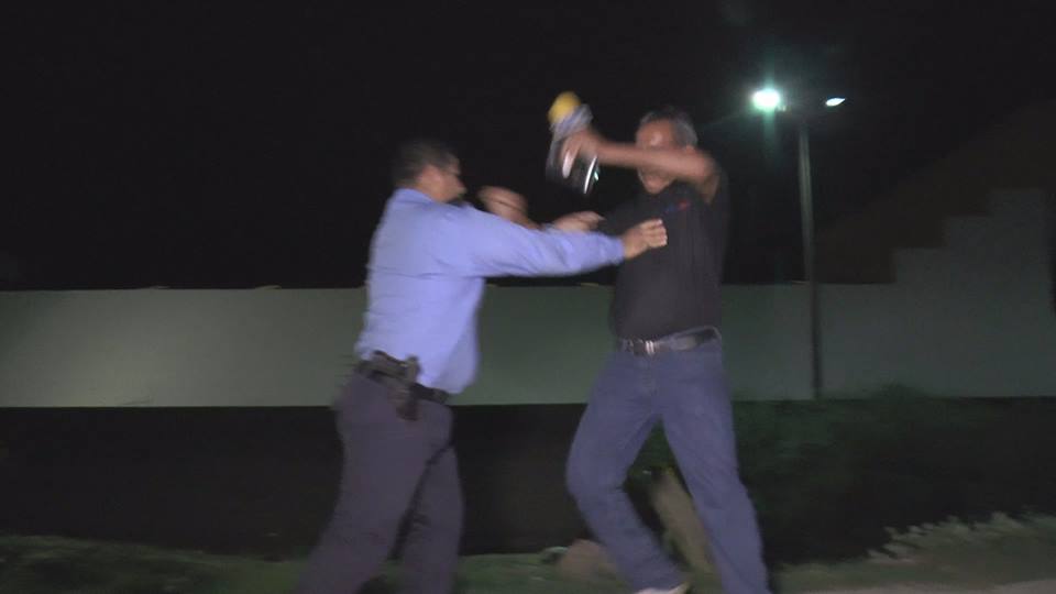 Tremenda discusión en horas nocturnas.