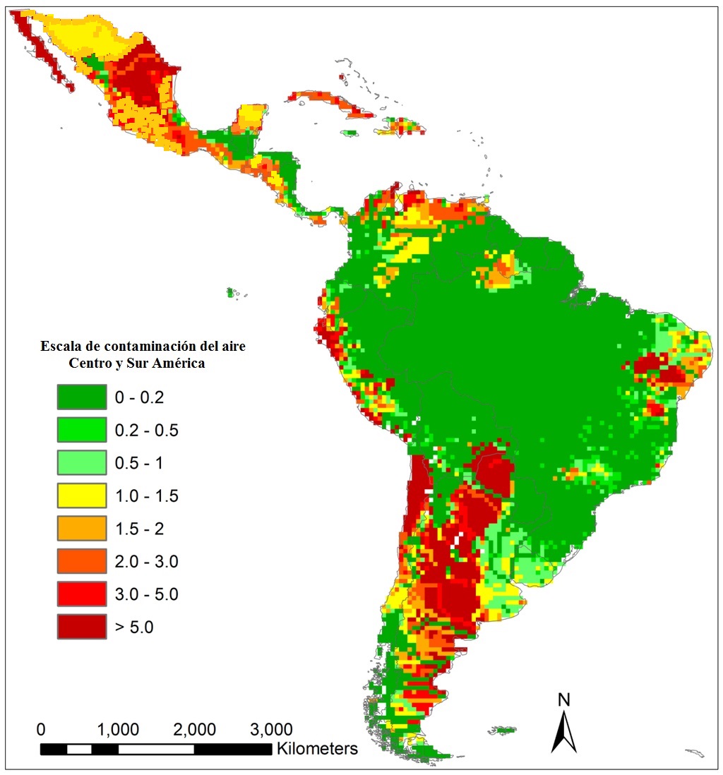 Mapa de OMS muestra la contaminación