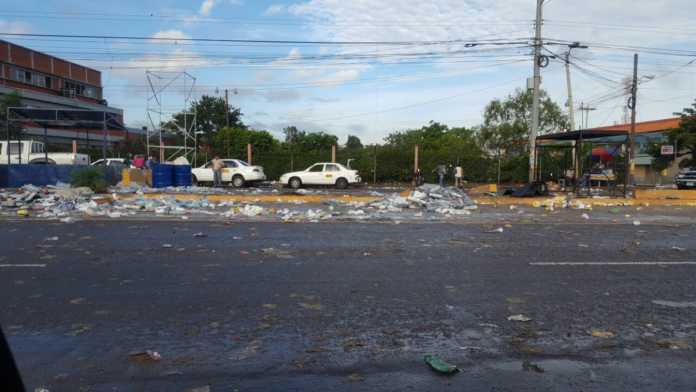 basura en Carnaval de Tegucigalpa