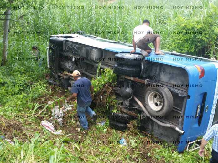 accidente de bus en La Ceiba