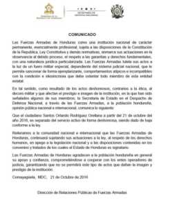Comunicado FFAA