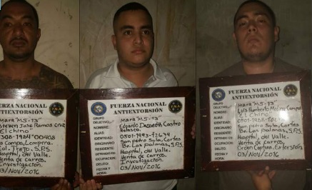 Algunos de los capturados que trataban de matar empresario.