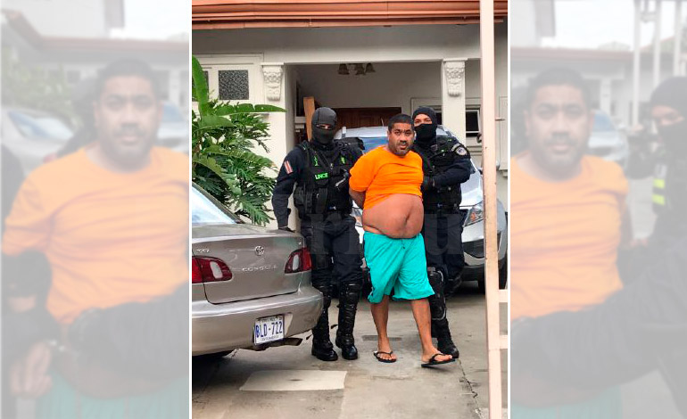 Wilter Blanco al ser capturado en Costa Rica