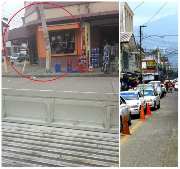 Poste en Barrio Concepción representa un peligro.