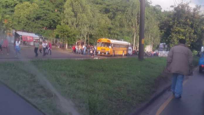 paro de transporte en Bulevar del Sur