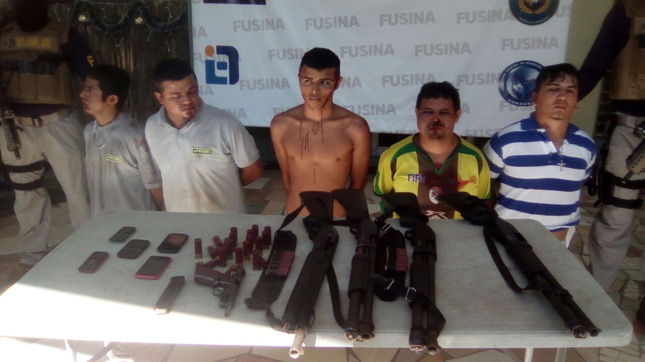 Los detenidos por la muerte del Oficial Aéreo Denis Valdéz.