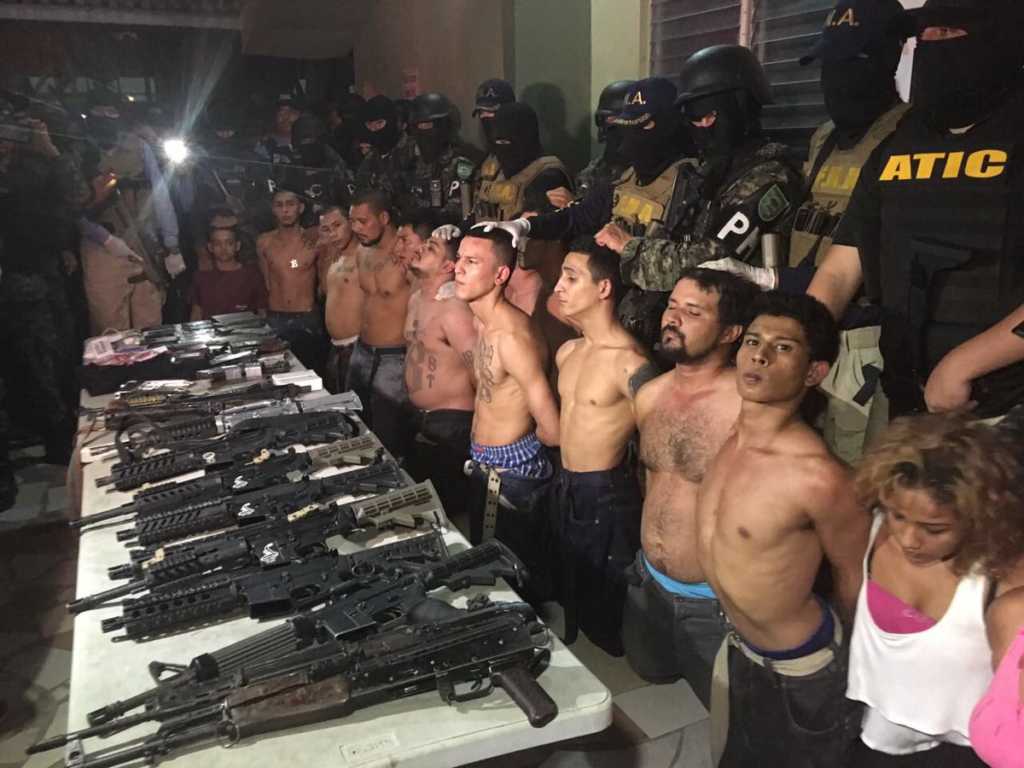 17 pressuntos mareros que cayeron en Honduras