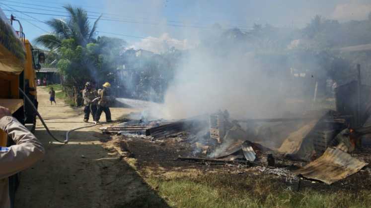 La casa quedó completamente destruida.