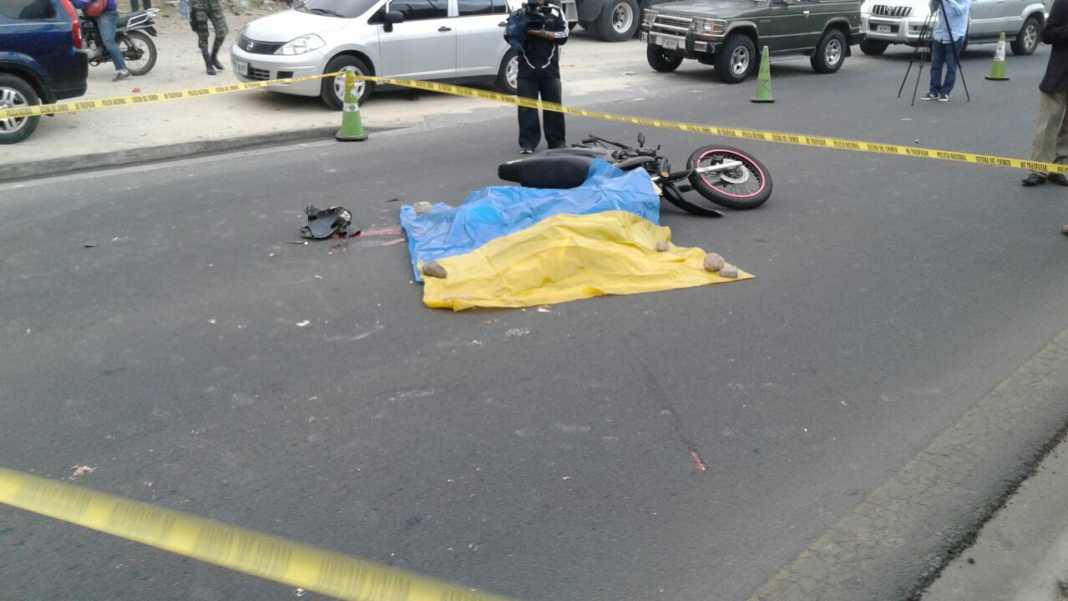 Motociclista muerto en Tegucigalpa