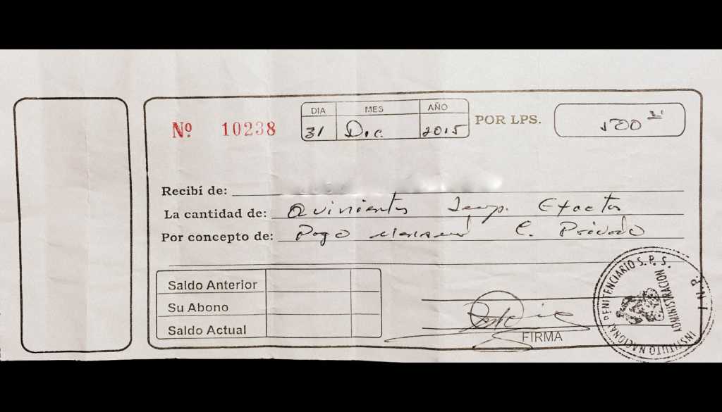 Prison_Reciept_San_Pedro_Sula