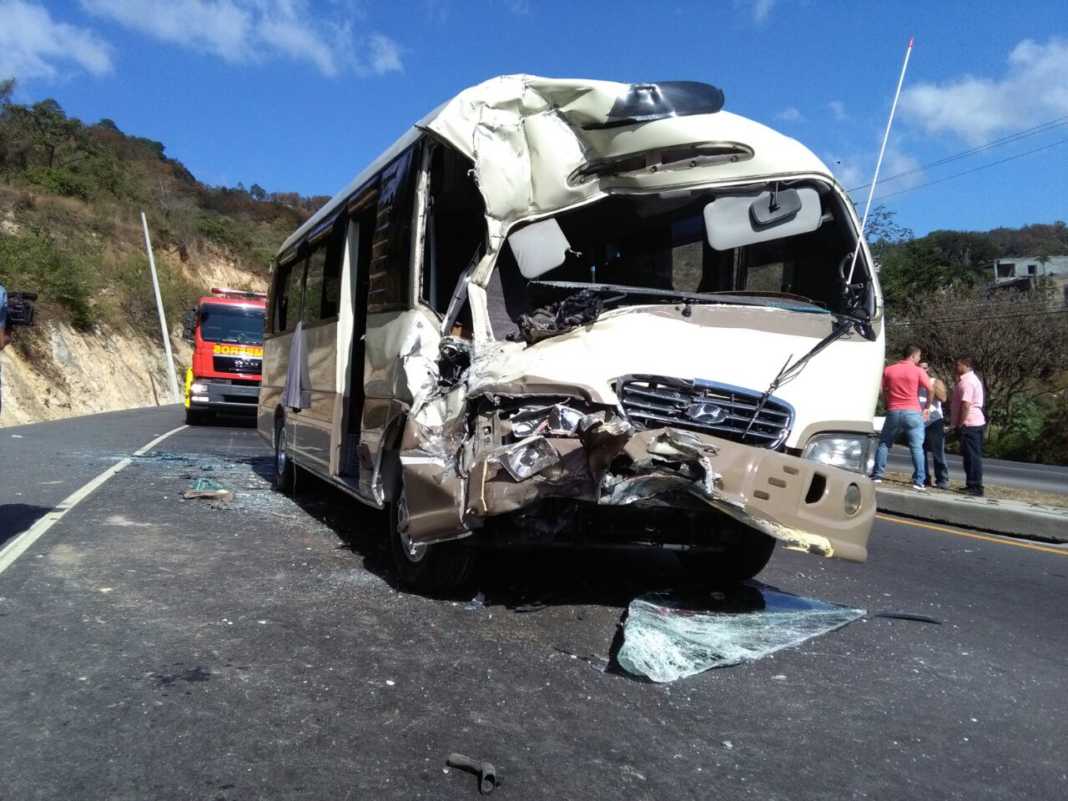 accidente en Aldea El Durazno
