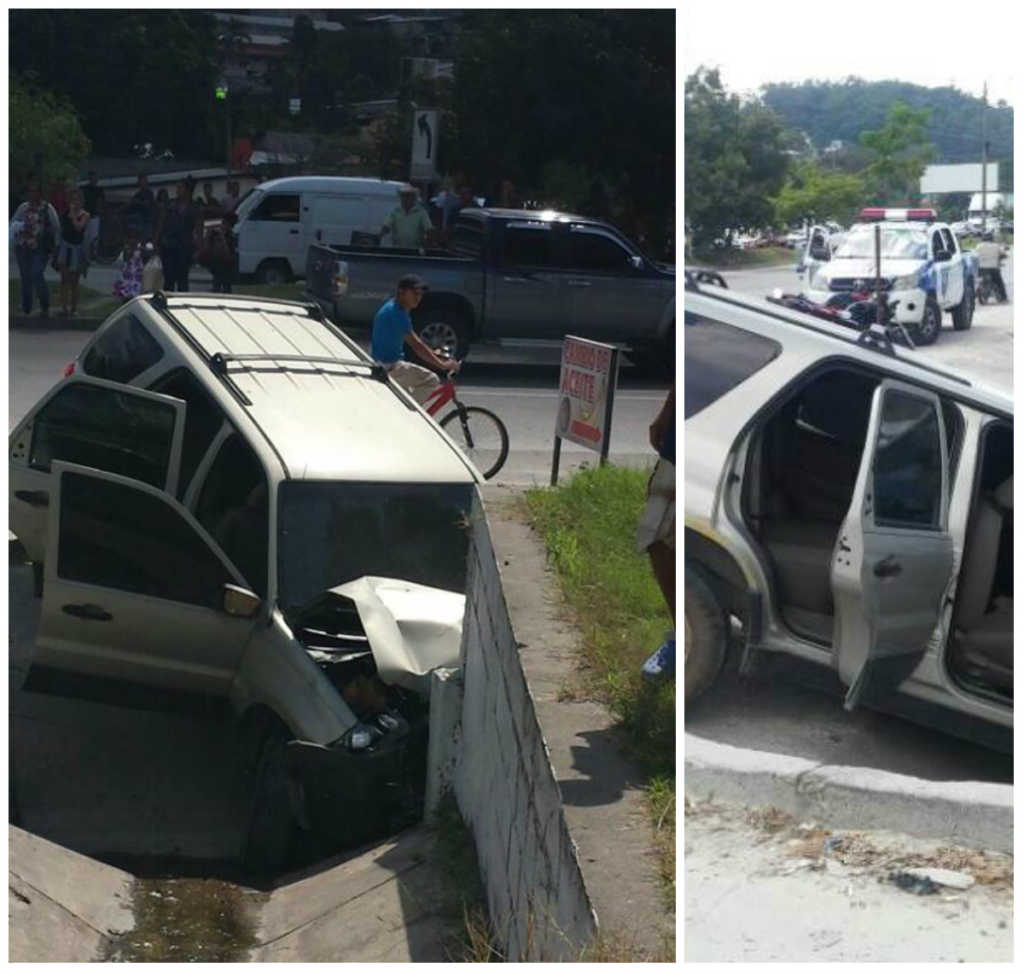 Camioneta donde se trasladaban los presuntos victimarios 