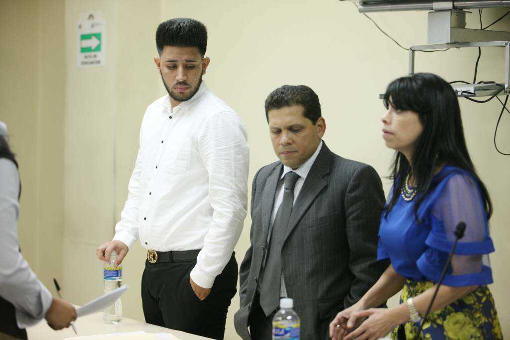 Kevin Solórzano cuando estaba en el juicio