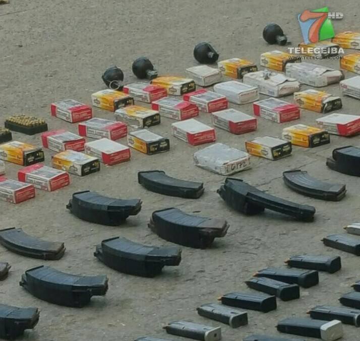 Arsenal decomisado en Centro Penal de la ciudad