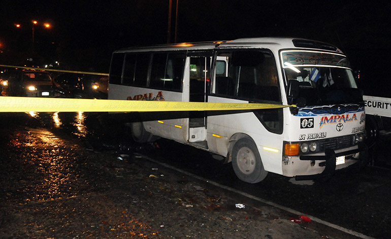 Busero que había sido herido en la capital de HOnduras