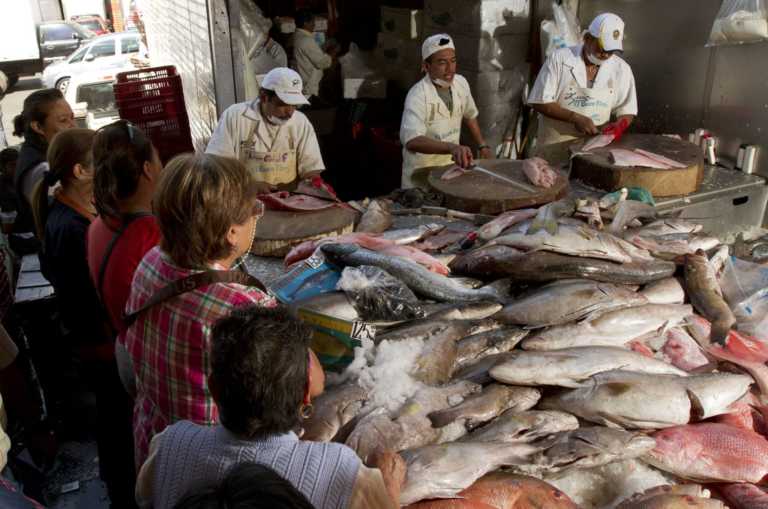mariscos en mercados de Tegucigalpa