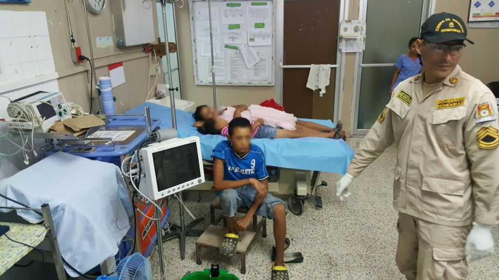 Niños intoxicados en el departamento de Santa Bárbara