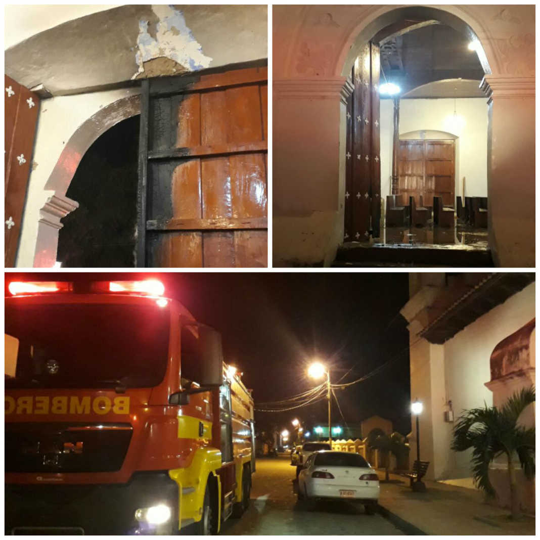 incendio en Iglesia Las Mercedes