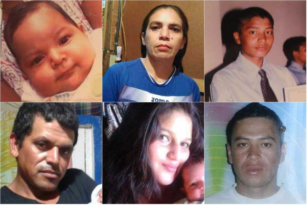 Víctimas de masacre en la Colonia Villa Nueva
