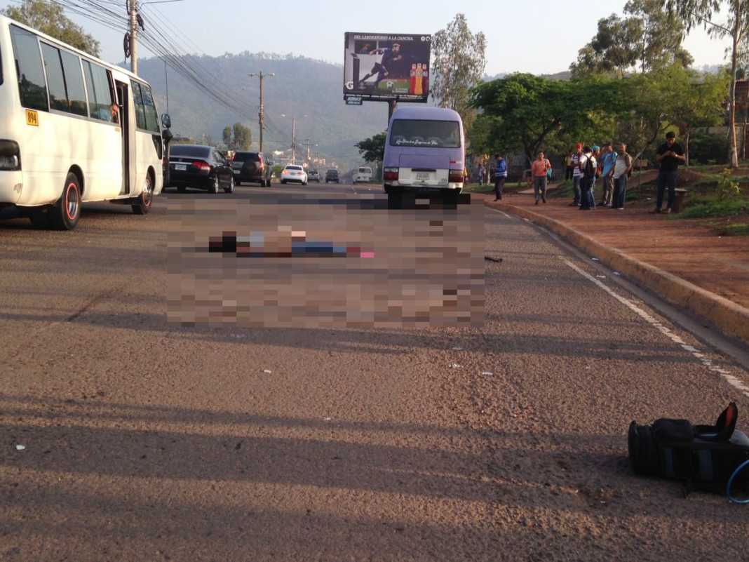 madre atropellada en Tegucigalpa