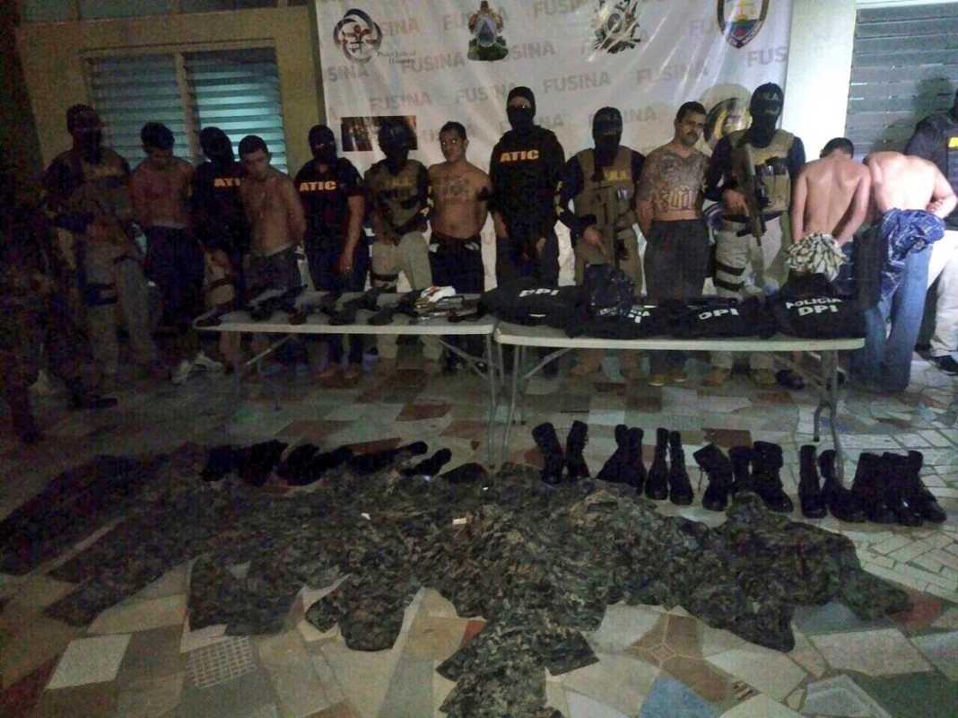 detención de siete presuntos miembros de la pandilla 18