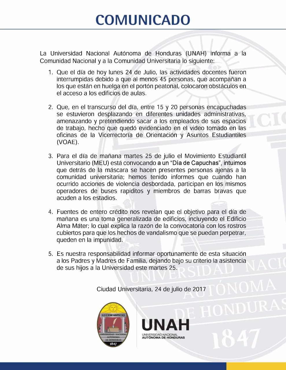 UNAH