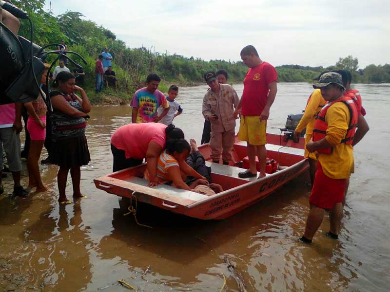 Lugar donde fue encontrado por Cuerpo de Bomberos