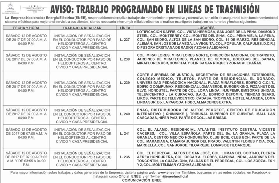operativos de mantenimiento