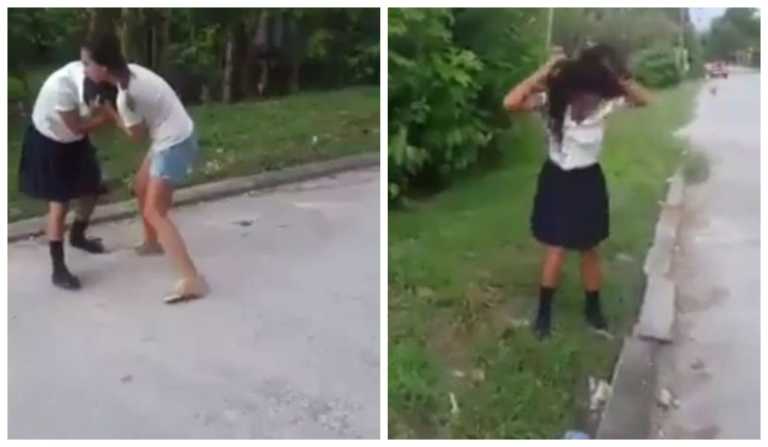 Por el amor de un hombre, cipotas se agarran de las “greñas” en Siguatepeque