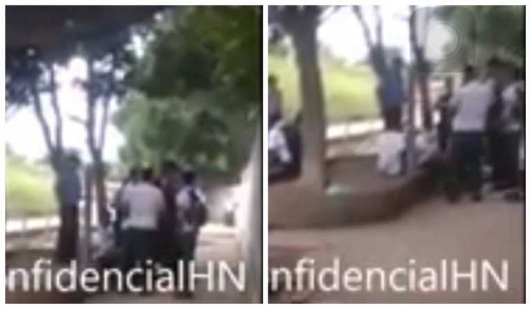 empujón a estudiante de colegio capitalino