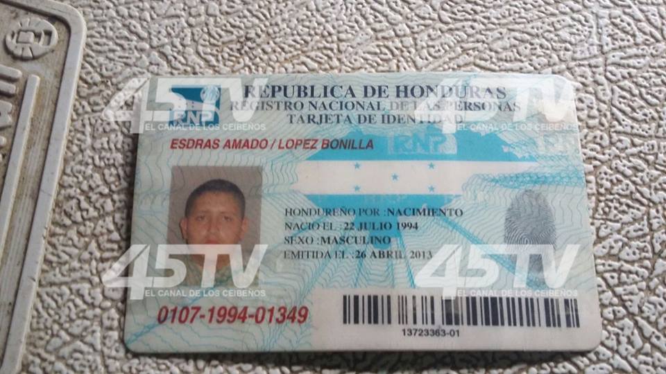 Su tarjeta de identidad fue extraída para notificar a sus familiares del incidente.