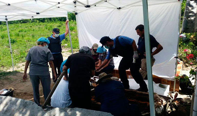 exhumaciones en el Bajo Aguán