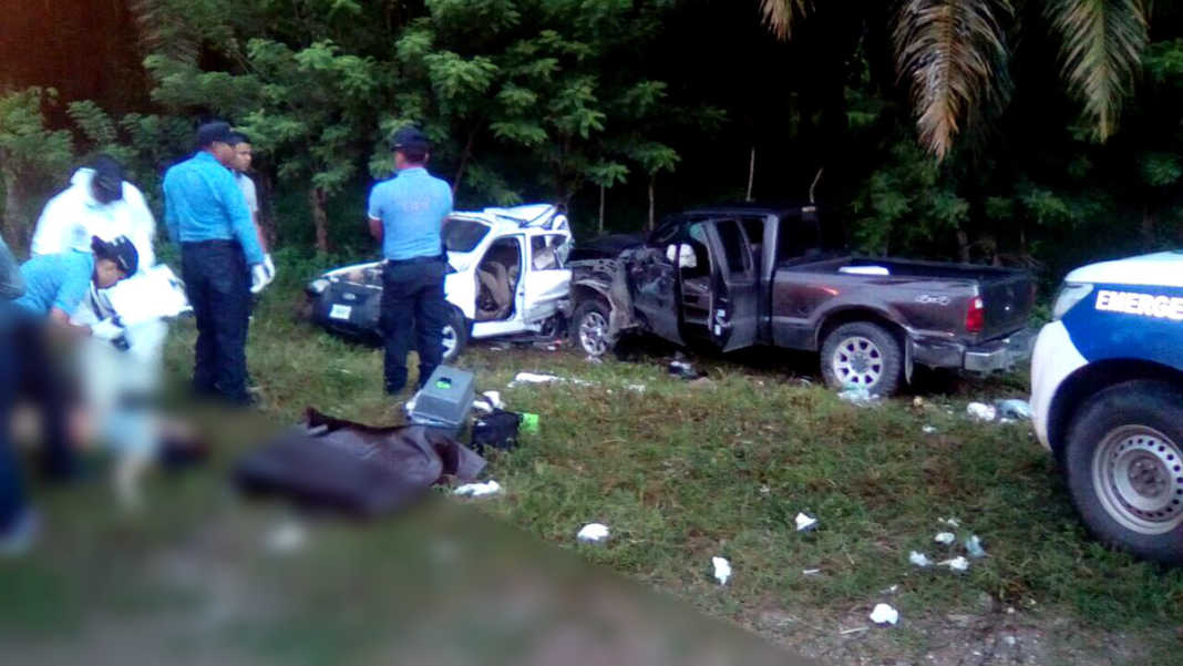 triple colisión en la carretera de el progreso