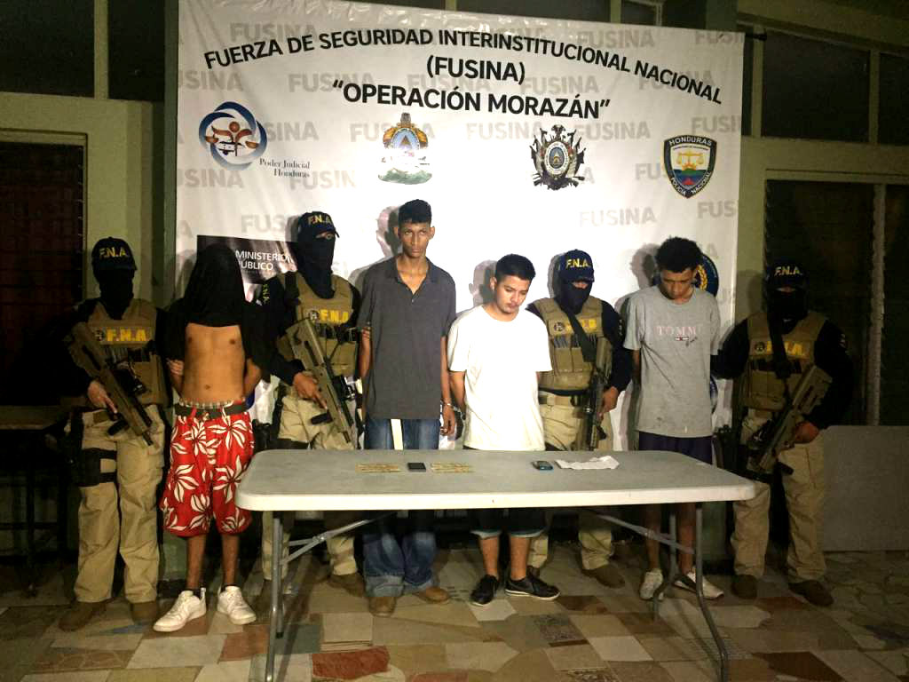 supuestos extorsionadores de la pandilla 18