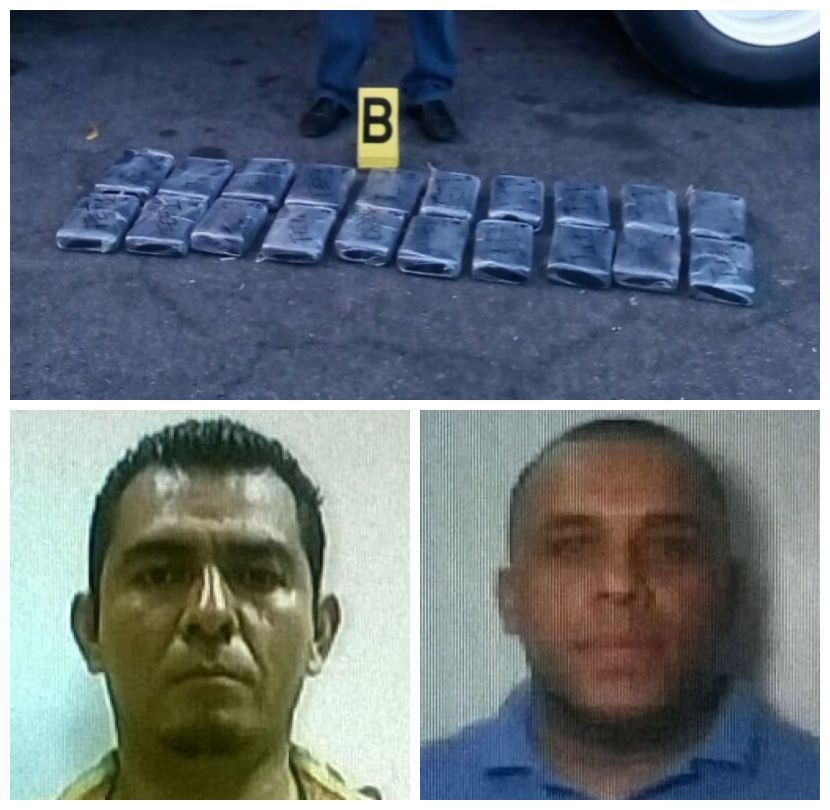 hondureños con droga en Nicaragua