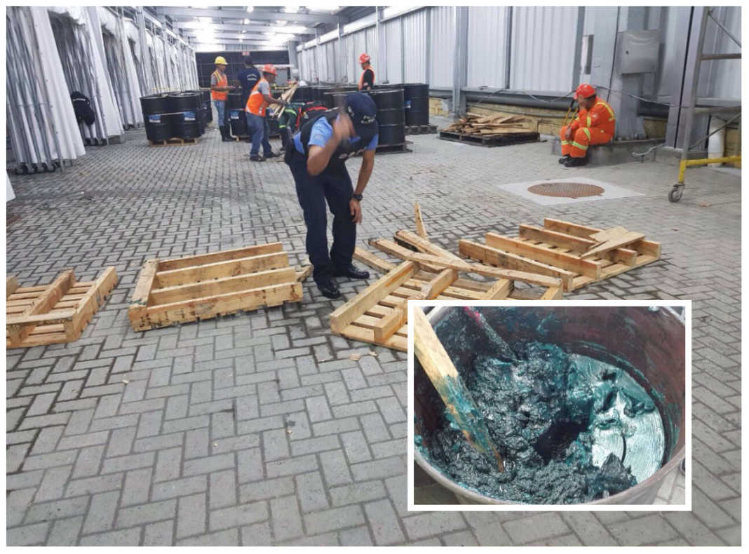 cocaína camuflada en barriles