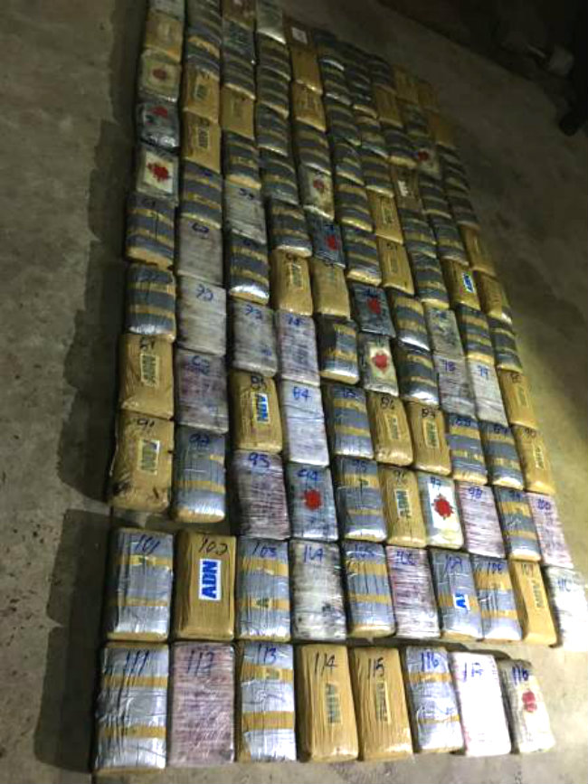 Incautaron más de 100 kilos de cocaína en La Mosquitia