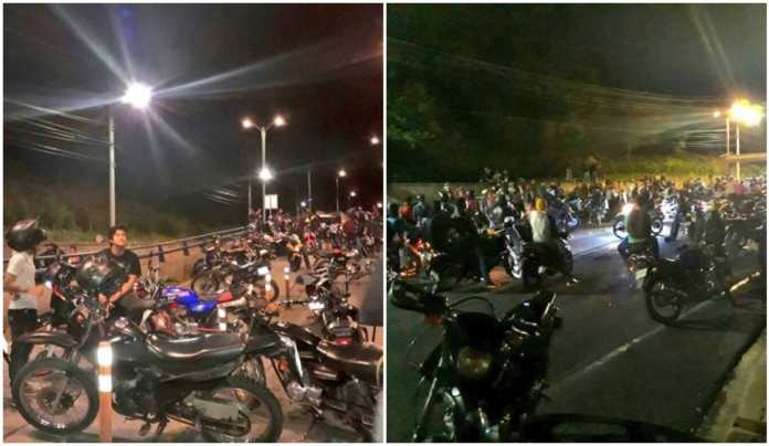 motociclistas protestan en Tegucigalpa