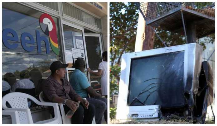 electrodoméstico dañado por un apagón