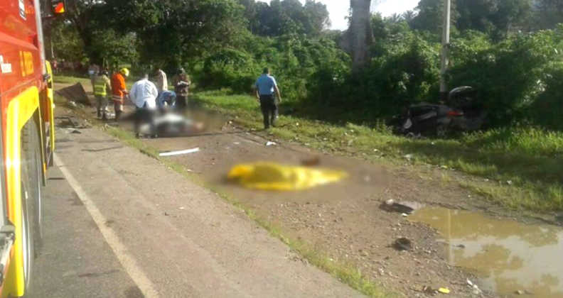 fatal accidente en carretera de el progreso a tela