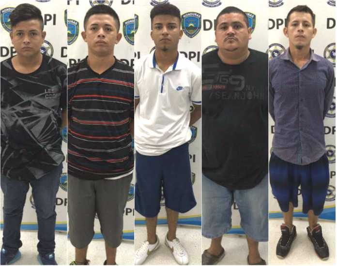 pandilleros capturados en Choloma