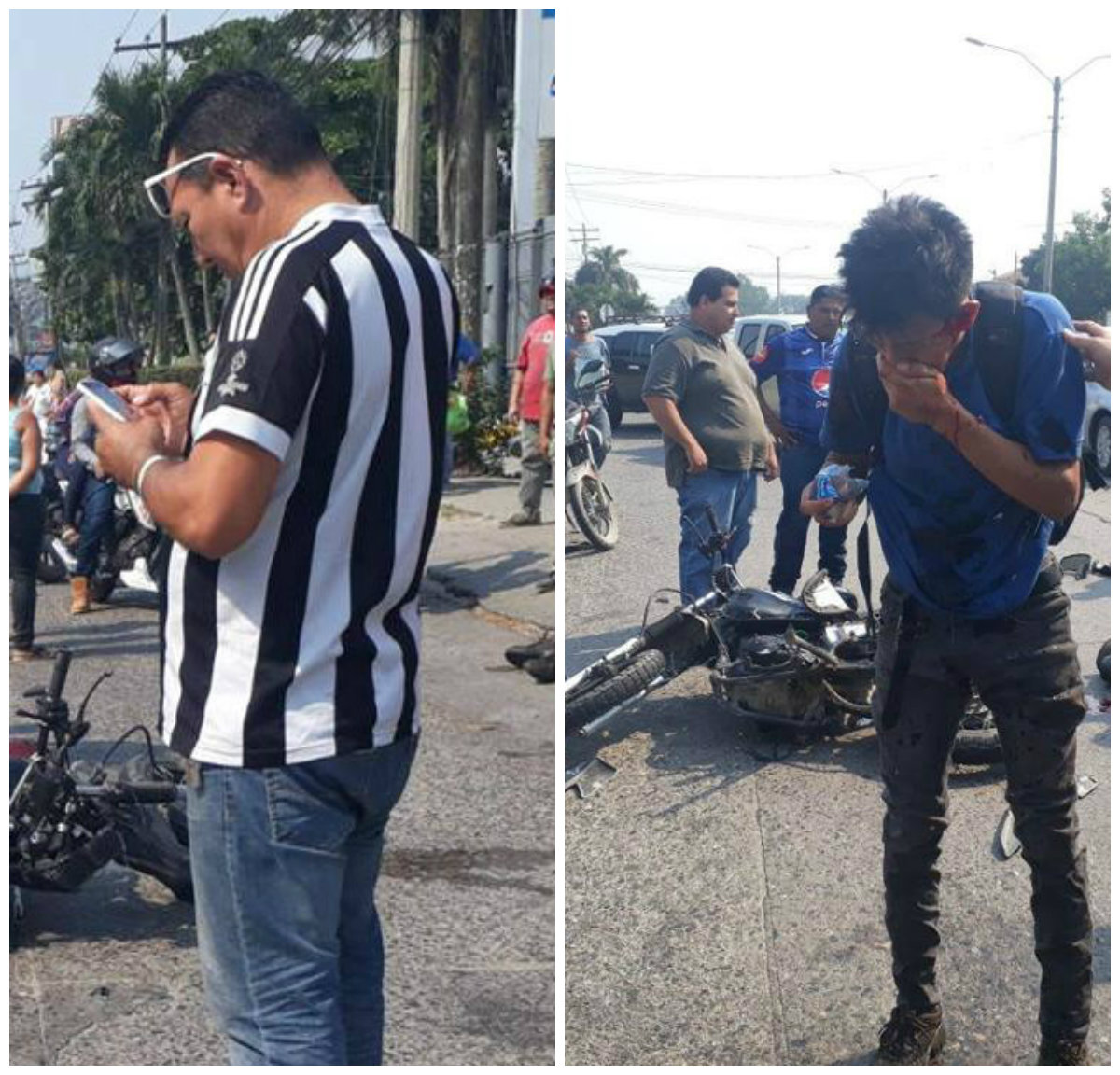 Colisión entre motociclistas deja tres personas heridas en San Pedro Sula