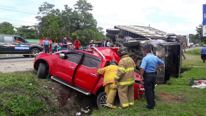 accidente de El Progreso a Tela