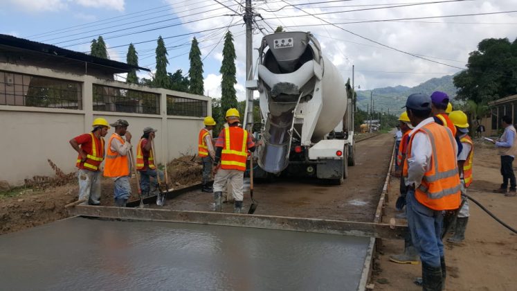 pavimentación en el progreso